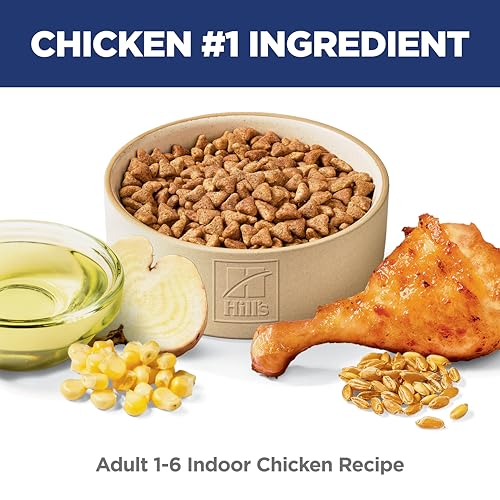 Hill's Science Diet Indoor, Adult 1-6, Easy Litter Box Cleanup, Dry Cat Food, Chicken Recipe, 15.5 lb Bag