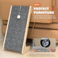 PETKARAY Felt Cat Scratcher, L Shaped Scratching Pad, Scratch Resistant Carpet Scratcher Ramp, Slot-Free Scratch Board with Toy Ball, Dark Grey