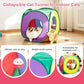 Retro Shaw 33 Pack Cat Toys for Indoor Cats, Collapsible Kitty Tunnel Tent with Feather Teaser Wand, Springs Balls Bell Mouse Interactive Kitten