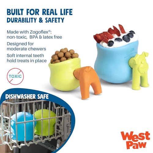 WEST PAW Zogoflex Toppl Interactive Treat Dispensing Puzzle Dog Toy for Mental Stimulation & Enrichment-Holds Kibble & Treats-Lickable, Freezable