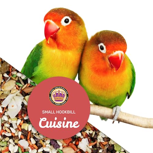 Small Hookbill Cuisine, 4 Lbs Premium Birdseeds for Parrot, Bird Food for Small Hookbill, Supports Daily Energy, Growth & Digestive Health, Nutrient-Rich Parrot Bird Seed for Outside Feeders