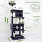 Globlazer Heavy Duty Cat Trees for Large Cats, Sturdy 72in Maine Coon Cat Tree for Large Cats 20 lbs+ Heavy Duty Cat Tower for Adult Biggest Cat with 6 Scratching Posts, Hammock, S72, Dark Gray
