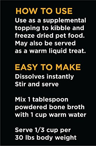 Nature's Diet Pet Bone Broth Protein Powder with Pumpkin, Fish Oil and Turmeric (Beef, 16 oz = 159 Servings)