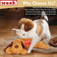 WEOK Heartbeat Puppy Toy, Comfort Cuddler Pillow, Dog Anxiety Relief Calming Aid,Heartbeat Stuffed Toy for Dogs,Puppy Heartbeat Toy Sleep Aid,Dog Heartbeat Toy for Pet