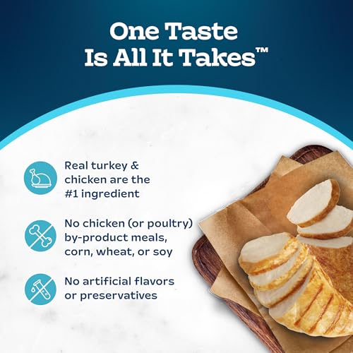 Blue Buffalo Tastefuls Spoonless Singles Variety Pack, Wet Cat Food Paté, 2.6-oz. Twin-Pack Trays, Chicken & Turkey Entreé (12 Count)