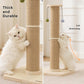 ZOMISIA 35'' Tall Cat Scratching Post, 4.7'' Large Scratch Post with Thicken Wooden Base for Indoor Cats Adults, Sisal Scratcher Top & Dangling Balls, Super Sturdy