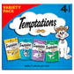 Temptations Classic Crunchy and Soft Cat Treats Feline Favorites Variety Pack, 3 oz. Pouches (Pack of 4)