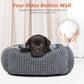 MIXJOY Dog Bed for Large Medium Small Dogs, Rectangle Washable Sleeping Puppy Bed, Soft Calming Cat Beds for Indoor Cats, Orthopedic Pet Sofa Bed, Anti-Slip Bottom with Multiple Size (20'', Grey)