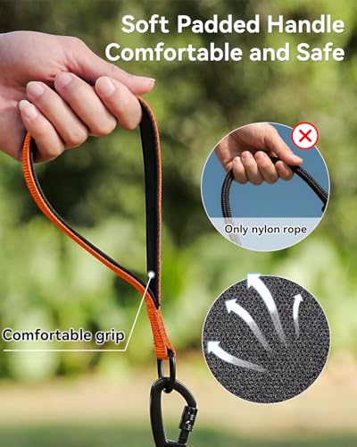 Joytale Long Leash for Dog with Removable Padded Handle, Heavy Duty Lead for Large Medium Dogs,15FT/30FT/50FT/65FT Reflective Training Leash for