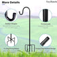Shepherd Hooks for Outdoor, 1 Pack 62 Inch Bird Feeder Pole with 5 Prongs Base for Hanging Lantern, Hummingbird Feeder, Lightweight Plant, Shepherds Hook for Bird Feeders for Outside