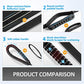IOKHEIRA Multifunctional Tactical Dog Leash Heavy Duty,4-6 FT Strong Bungee Leash with Car Seatbelt, Shock Absorbing Dog Lead for Large, Medium Dogs