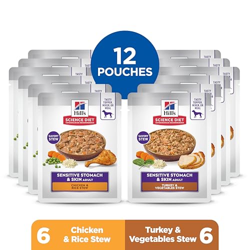 Hill's Science Diet Sensitive Stomach Wet Dog Food – Variety Pack, 12 ct
