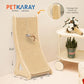 PETKARAY Curved Cat Scratcher, Sisal Kitty Scratching Ramp, L Shape Scratch Pad for Indoor Cats, 25.6" Furniture Protector with Mouse Toy