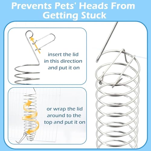 2Pcs Rat Enrichment Toys, 304 Stainless Steel Rat Foraging Toy for Fruit Vegetable Holder, Fancy Mice Cage Accessories Puzzle Toy, Hanging Rodent Toys Slow Feeder, Bird Foraging for Parakeet