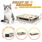 Cat Scratch Puzzle Enrichment Box, Interactive Cat Nail File Box with Sandpaper Liner for Cat Claw Care, Cat Scratch Puzzle Box - Stress Free