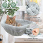 JUNSPOW Cat Desk Bed - One-Click Folding,Sunken Design & Space-Saving Semi-Circular Cat Bed, Soft Faux Rabbit Fur Material, Suitable for Various