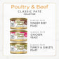 Fancy Feast Poultry and Beef Feast Classic Pate Collection Grain Free Wet Cat Food Variety Pack - (Pack of 30) 3 oz. Cans