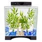 Tetra LED Half Moon Aquarium Kit, 1.1 Gallons, Small, Clear Plastic Fish Tank With Curved Front, Easy Feeding And Movable, Energy-Efficient LEDs Ideal For Bettas Great As Desk Aquarium