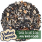 Valley Farms Super Deluxe Wild Bird Food for Outside feeders - 0% fillers - Loads of Sunflower Seed - w/Peanut kernels -Feed More Birds w/Less Seed (4 LBS)