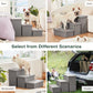 Love's cabin Dog Stairs for High Bed 18" H, Foldable Pet Stairs for Small Medium or Large Dogs Puppy with Storage for Bed or Couch, Cat Dog Steps Ramp with Zip up to 200 lbs, Solid Grey, 3 Steps