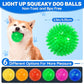 6 Pack 2.5" Light Up Squeaky Dog Balls, Spiky Dog Toy Balls for Puppy Small,Medium Dogs