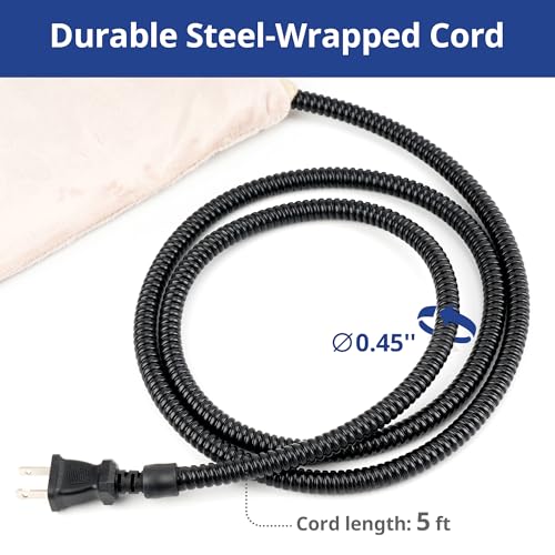 NICREW Pet Heating Pad for Dogs and Cats, Heated Cat Bed with Steel-Wrapped Cord and Soft Fleece Cover, 17.7 x 15.7 Inches, 30 Watts