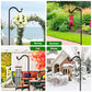 FEED GARDEN 76'' Bird Feeder Pole, Heavy Duty Shepherds Hooks for Outdoor with 7-Prong Base, Adjustable Shepherds Hook for Hummingbird Feeder, Lanterns, Plants, Wedding Decor (1 Pack)