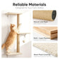 FUKUMARU Cat Wall Shelves, Stable & Safe 5 in 1 Cat Walls Furniture Set, Wooden Kitten Climbing Wall with Scratching Post for 16 Inch Drywall - Beige