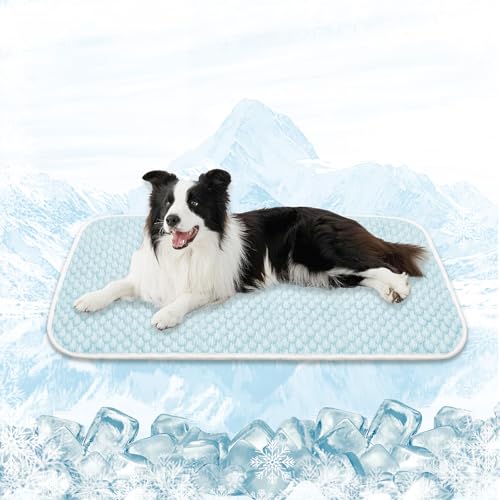 MICROCOSMOS Pet Cooling Mat & Sleeping Pad- Breathable Bubble Surface, EZ Clean. Keep Cooling for Pets, Kids and Adults in Summer.(BlueWhite, 40" x