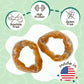 Nature Gnaws USA Turkey Tendon Rings for Dogs (8oz) - Delicious Grain Free Reward Snack for Small, Medium & Large Breeds - Premium Natural Dog Chew