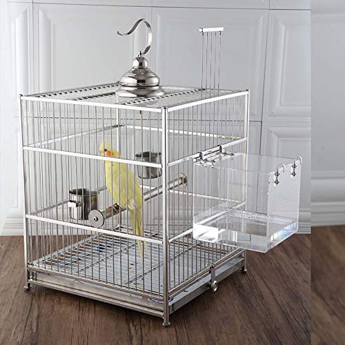 Bird Bath Cage, Cleaning Pet Supplies Cockatiel Bird Bathtub with Hanging Hooks for Little Bird Parrots Spacious Parakeets Portable Shower for Most Birdcage