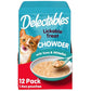 Delectables Lickable Treat Chowder Wet Cat Treat with Real Tuna & Whitefish, Food Topper, Hydrating, Grain-Free, No Fillers, By-Products, Added Preservatives, 1.4oz Pouch, 12ct