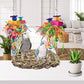 KATUMO Conure Toys, Bird Grass Swing Mat Parrot Climbing Hammock with Colorful Toys for Parakeet, Cockatiel, Sun Conure, Lovebird, Budgie, Small Birds