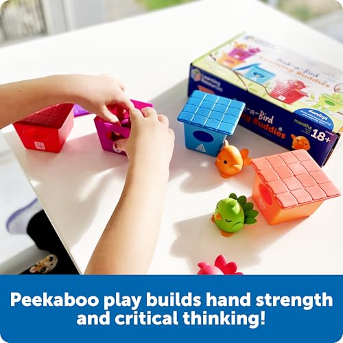 Learning Resources Peek-a-Bird Learning Buddies - 15 Pieces, Age 18 Months+ Toddler Activities, Preschool Toys, Educational Color Teaching