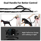 ETACCU Hands Free Dog Leash with Phone Pouch, Water Bottle Holder - Adjustable Waist Belt 19-38 Inch Belt Leash for Running, Reflective Shock
