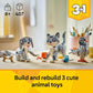 LEGO Creator 3 in 1 Playful Cat Toy - Building Toy with 3 Building Options, Cat, Dog, or Pigeon - Birthday Gift for Kids - Animal Figures for Kids, Girls and Boys, Ages 8+ - 31163