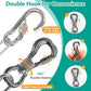 Tresbro Heavy Duty Dog Chains for Outside, 15FT Stainless Steel Tie Out Cable with Swivel Hook for Small Medium Dogs, Metal Chew Proof Pet Runner