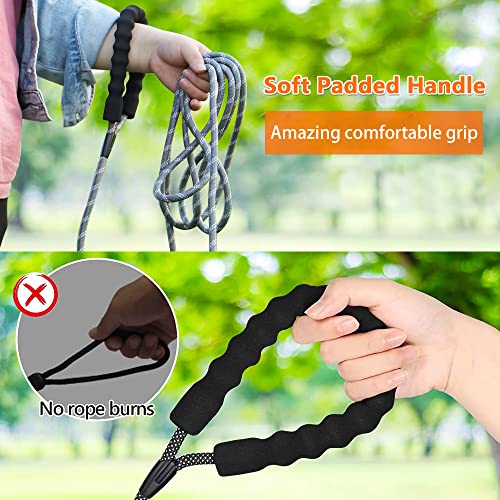 NTR Heavy Duty Dog Leash, 15FT Training Leash with Swivel Lockable Hook, Padded Handle and Highly Reflective Threads, Long Lead for Walking, Hunting