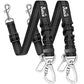 SlowTon Dog Seatbelt, 2 Pack Dog Seat Belt Car Leash Adjustable Elastic Bungee Buffer Heavy Duty Nylon Reflective Pet Safety Tether Connect to Dog