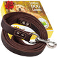 ADITYNA Leather Dog Leash 6 ft x 3/4 inch - Soft, Strong, Heavy Duty for Large & Medium Breeds - Dog Lead for Walking, Training, Hiking and Running