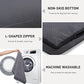 Dog Crate Bed Waterproof Dog Beds for Medium Dogs Rose Velvet Soft Fluffy Washable Dog Bed with Removable Cover & Anti-Slip Bottom, 35 x 22 Inch, Gray