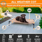 K&H Outdoor Elevated Dog Bed - Cooling Raised Dog Bed for Medium & Large Pets, Breathable Mesh Hammock Design, Indoor/Outdoor Washable Cover