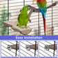 Bissap 5PCS Large Bird Perch Stand, Natural Wood Pole Standing Paw Grinding Fork Parrot Cage Branch with Rope for Macaw African Grey  Pet Medium Large Birds Cage Accessories