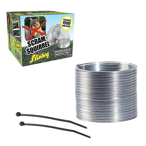 Scram, Squirrel by Slinky, Squirrel-Proof Bird Feeder Accessory that Guards Bird Seed, Kids Toys for Ages 5 Up by Just Play