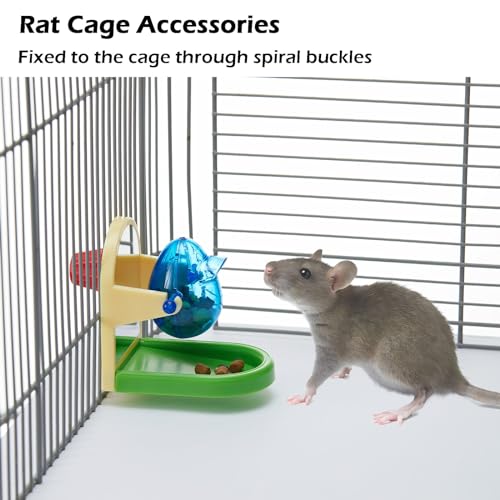 Rat Enrichment Toys, Interactive Foraging Toys For Rats, Intelligence Growth Rat Enrichment Puzzle Games, Treat Dispensing Slow Feeder for Rats Cage Toy, Bird Foraging Toy for Parakeet Conure (1Pcs)