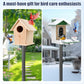 Smart Bird Feeder Pole Stand, 79 Inch Heavy Duty Bird House Pole for Outdoors Adjustable Mounting Pole for Smart Bird Feeder with 1 Inch Dia Bird Feeder Post Weather Station, Black