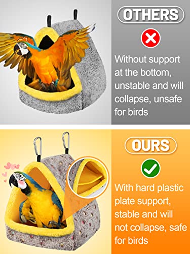 Large Winter Warm Bird Nest House, Comfortable Bird Bed for Cage with Mat, Hanging Hammock Shed Hideaway Hut Gift for Macaws African Grey  Parrots