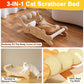 3-in-1 Cat Scratcher Bed for Indoor Cats Sisal Scratcher & Hammock Lounge with Solid Wooden Perch, No-Tip Stable Base for Large Cats ，Durable Cat Scratch Pad & Cat Furniture (Easy Assembly)