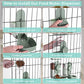Lemtrflo Hanging Automatic Food and Water Dispenser, Gravity Rabbit Feeder Set, Cage Cat and Bunny Food Bowl (Cage Grid Spacing Over 1.2'')