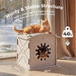 Cat Houses for Indoor Cats: Felt Cat House Cave Cathouse, Scratch-Resistant Warm Insulated Covered, Hideaway Tent for Anxiety Relief Gift